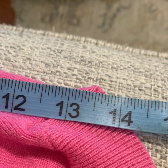 Crown & Ivy Hot Pink Puff Sleeve Sweater Plus 2X – Preppy Feminine Winter Knit - Picture 14 of 16